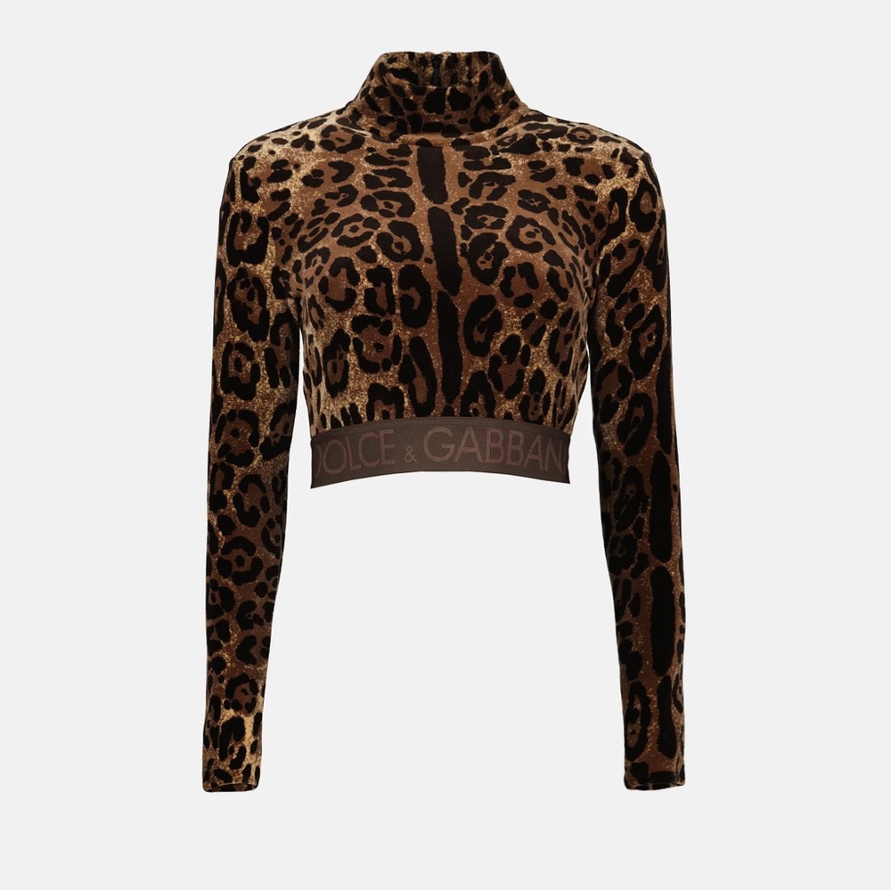 Dolce & Gabbana leopard print crop top